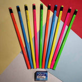 Set of 10 Doms Colour Pencils with Name Engraving – Perfect Gift for Kids